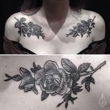 Kathrynyates Rose Chest Tattoo Tattoos Chest Tattoos For Women