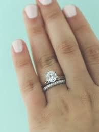 Mix And Match Bridal Set Traditional Solitaire Engagement Ring With Triple Micro Pave Wedding Rings Solitaire Wedding Rings Unique Solitaire Engagement Ring