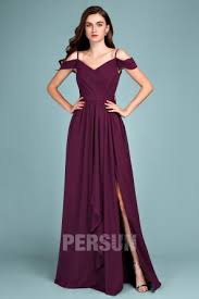 Shop at the safest, cleanest stores around here's what to expect suit up with the black tux, get the groom's look free Robe De Soiree Violette Pas Cher En Solde Sur Persun Fr