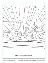 Sep 11, 2020 · detailed coloring pages of creation for elementary 1. God Created The World Coloring Page