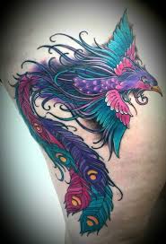 Colorful Phoenix Done By Brooke Cook Lucky Bella Tattoos Arkansas Tattoos Watercolor Tattoo Color