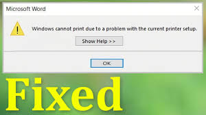 Microsoft Word Windows Cannot Print Due To A Problem With The Current Printer Setup How To Fix Youtube