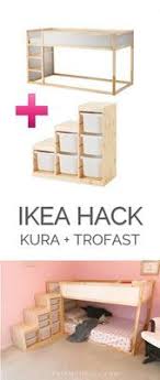 Ikea Hack Fur Ein Kleinkind Etagenbett Kura Plus Trofast Super Coole Idee Speichern Von Coole Ikea Kids Room Storage Kids Room Toddler Bunk Beds