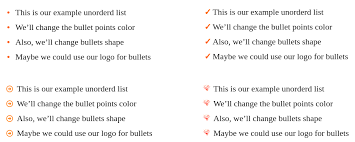 Change Bullet Point Color And Shape With Css Style List Bullets Tutorial