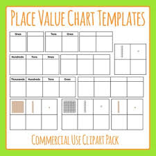Place Value Charts Clip Art For Commercial Use