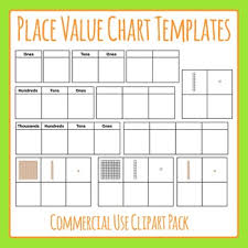 place value charts clip art for commercial use