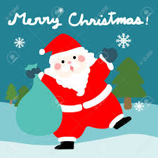 A lovely thing about christmas is that it's compulsory, like a. Cute Santa Claus Merry Christmas Cartoon Card Vector Royalty Free Cliparts Vectors And Stock Illustration Image 48642596