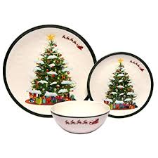 Crate & barrel's lunea melamine dinnerware is the best because it's sturdy and affordable, and offers a good range of. Buy Melange 12 Piece 100 Melamine Dinnerware Set Christmas Tree Collection Shatter Proof And Chip Resistant Melamine Plates And Bowls Dinner Plate Salad Plate Soup Bowl 4 Each Online In Oman B074wg99c2