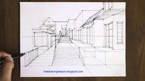 Draw A Street Scene In One Point Perspective One Point Perspective Point Perspective Perspective Art