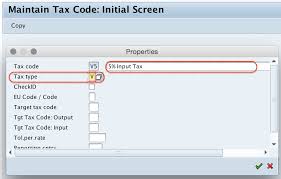 Define Tax Codes For Sales And Purchases In Sap