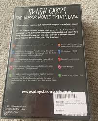 This covers everything from disney, to harry potter, and even emma stone movies, so get ready. Lower Price Big Discount Slash Cards Horror Movie Trivia Game 1 To 6 Players 2016 Once For Sale Online Grocery Shopping Www Ovallemonday Edu Mx