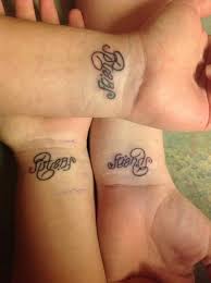 Tattoos for little sisters and big sisters. Matching Sister Tattoos For 3 Novocom Top