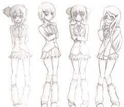 School Girl Sketches By Sassie Kay On Deviantart Girl Sketch Anime School Girl Anime Poses