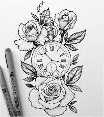 Tattoo 205 Click To See More Rose Drawing Tattoo Watch Tattoo Design Watch Tattoos