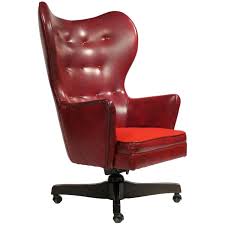 Leather Wingback Rolling Chair By Schafer Bros 1stdibs Com Office Chairs For Sale Best Office Chair Chair