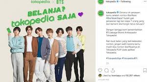 Discover short videos related to tokopedia bts photocard on tiktok. Bts Resmi Menjadi Brand Ambassador Tokopedia Army Indonesia Bahagia Wartakotalive Com