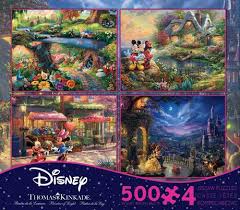 Ceaco is your official source for disney jigsaw puzzles! Ceaco Thomas Kinkade The Disney Collection Mickey Minnie Alice In Wonderland Beauty The Beast 4 In 1 Puzzle Set Walmart Canada