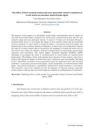 Pdf The Effect Of Firm Created Content And User Generated Content Evaluation On Customer Based Brand Equity