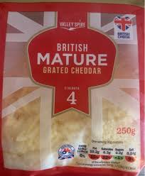 Cheddar (lidl 'deluxe' welsh extra mature) february 14, 2021. British Mature Grated Cheddar Lidl