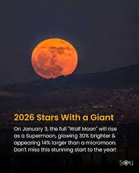 🤌🏻 Get ready for a stunning start to the new year! 🌌 On the night of  January 3, the first full moon of the year—the Super Wolf Moon—will  dominate the sky. 🌕