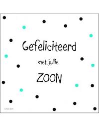 Kaart Dubbel Gefeliciteerd Met Jullie Zoon