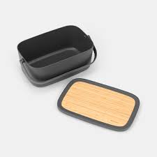 Durable and solid bin to store your bread. Nic Bread Bin Dark Grey Brabantia