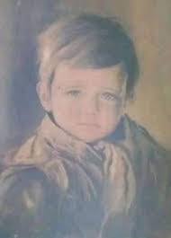 Forget about those tales of old, those urban legends... You won't have to  worry as we have the matching pair of "Crying Children" prints by mid  century artist.... Bruno Amadio (15 January