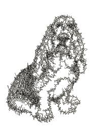 Line drawing dog stock photos and images. Anti Art Pets Line Drawings Constructed Out Of The Pet Owner S Name