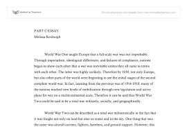 Ww2 As A Total War International Baccalaureate History Marked By Teachers Com
