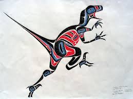 Leaping Velociraptor By Axcho On Deviantart Art Haida Art Native Art