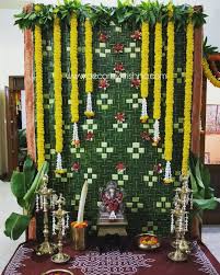 Decorbykrishna On Instagram Traditional Vigneswarabiyyam Poojadecor By M Wedding Background Decoration Arch Decoration Wedding Wedding Backdrop Decorations