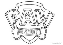 A badge with silver outline with a yellow background and a spanner in the middle. Free Printable Paw Patrol Coloring Pages For Kids