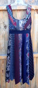 Tie Dress Made With 21 Ties Photo Only You Could Sew Ties Together To Make Material And Then Use A Pattern Upcycle Clothes Refashion Clothes Upcycled Fashion