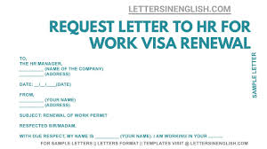 These letters are also called a reference letter, recommendation letter, letter of reference, or just reference. Letter To Hr For Work Visa Renewal How To Renew Work Visa Youtube