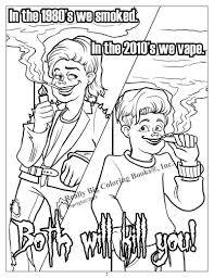 1980s fads and fashion coloring book: Vaping Kills Luuj The Anti Vaping Hero
