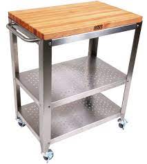 Built in, cart mount, bbq islands, pedestal mount, portable Outdoor Kitchen Cart With Wood Top In Kitchen Island Carts