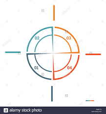 Infographic Pie Chart Template Colourful Circle From Lines