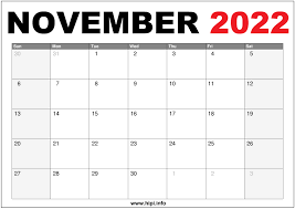 November 2022 Calendar Printable Us Hipi Info Calendars Printable Free