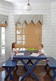 Beach Style Kitchen By Peridot Decorators Inc Love The Cobolt Blue Table Dining Room Design Indoor Picnic Painted Picnic Tables