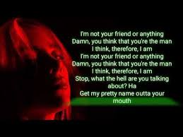 I think, therefore, i am. Billie Eilish Therefore I Am Lyrics Youtube