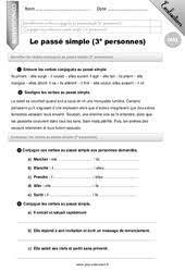 Bienvenue dans la classe cm2 d'exercice.fr. Passe Simple Cm2 Cycle 3 Exercice Evaluation Revision Lecon