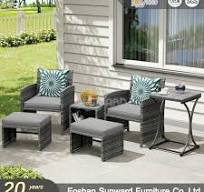Customized Modern Outdoor Patio Garden Lounge Terrace Two Seater PE Rattan  Wicker Balcony Leisure Chair