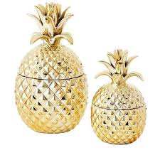 Gold Pineapple Jar Set Pineapple Jars Pineapple Decor Gold Pineapple