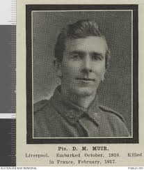 Studio portrait of 6558 Private Daniel McMaster Muir 13th Battalion of  Liverpool, NSW. A boiler ...