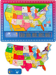 Map puzzles for all computers and devices including ipad, android, pc and mac: Amazon Com Wondertoys 46 Pieces Wooden Usa Map Puzzle For Kids Us Map Puzzle Educational Geography Puzzles United States Map Puzzle For Boy Girl Toys Games