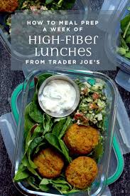Although fruit is high in fiber, the juicing process squeezes it out. How To Meal Prep A Week Of High Fiber Lunches From Trader Joe S High Fiber Dinner Healthy High Protein Meals High Fibre Lunches