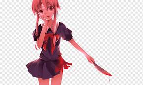 Yandere characters from manga, a form of japanese comics. Yuno Gasai Future Diary Drawing Yukiteru Amano Yandere Anime Manga Cartoon Fictional Character Png Pngwing
