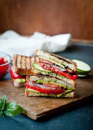 Grilled veggies, swiss cheese, tomato and pecan pesto mayo on pressed sourdough white or wheat bread. Pin On Vegetarian Main Dishes