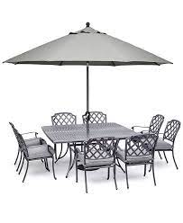 Shop furniture wayland outdoor dining collection, created for macy's online at macys.com. Furniture Vintage Ii Outdoor Cast Aluminum 9 Pc Dining Set 64 X 64 Table 8 Dining Chairs With Sunbrella Cushions Created For Macy S Reviews Furniture Macy S