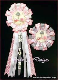 Pink Umbrellaphant Baby Shower Corsage Girl Elephant Mommy Daddy To Be Pin Umbrella Elephant Mom Dad Clay Favo Baby Shower Corsage Baby Shower Pin Baby Shower